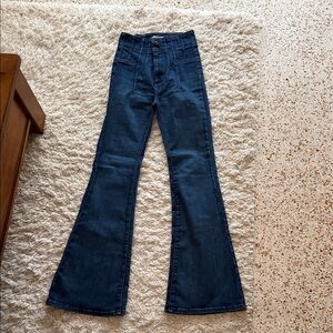 Free People Dark Blue Flare Jeans